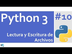 Python 3 Tutorial - 10 Lectura
