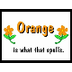 Color O-R-A-N-G-E orange - Kin