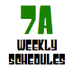 7A Weekly Schedules