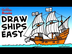 How to draw the Mayflower Easy