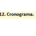 12. CRONOGRAMA