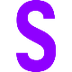 Violet letter s icon