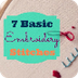 7 Basic Embroidery Stitches | 
