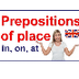 Prepositions of place - in, on