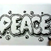 How to draw PEACE in Graffiti 