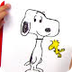 How To Draw Snoopy And Woodsto