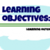 How To Define Learning Obj.