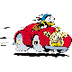 Donald Duck in de auto