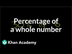 Percentage of a whole number |