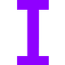 Violet letter i icon