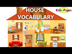 House vocabulary, Parts of the