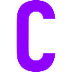 Violet letter c icon