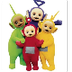 Teletubbies van de heuvel glij