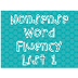 Nonsense Word Fluency List 1 W