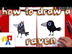 How To Draw A Cartoon Raven