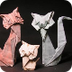Оригами кошка от Roman Diaz. —