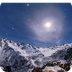 Starry sky over mount Elbrus |