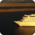 Cruise ship navigates