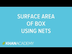 Surface area of a box using ne
