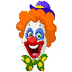 Kleurplaat clown maal en delen