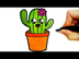 HOW TO DRAW CACTUS EASY STEP B