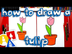 How To Draw A Tulip In A Pot -