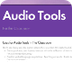 Audio Tools | Smore