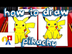 How To Draw Pikachu (with colo