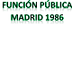 Función Pública Madrid 1986