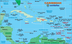 Modern Map of Caribbean 