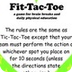 FIT-TAC-TOE: A GAME FOR BRAIN 