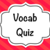 Main Idea Vocabulary Quiz