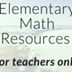 Web site for teachers only