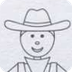 How to draw a cowboy step by s
