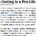 Cloning is a Pro Life Tech