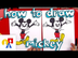 How To Draw Mickey Mouse + New
