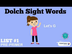 Dolch Pre-Primer Sight Word Pr