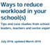 Ways to reduce workload 2019