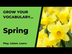 Spring - English vocabulary to