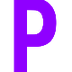 Violet letter p icon