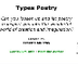 Types Poetry Treena Murray