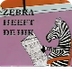 Zebra heeft de hik 