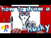 How To Draw A Cartoon Husky