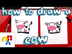 How To Draw A Cartoon Cow